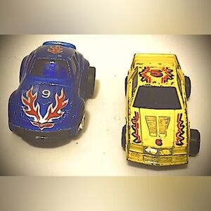 Blue Box Speed Sounder Car #5 & MC Toys Wheelie Popping Slickers Pullback